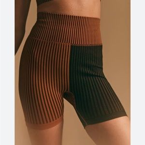 Free People Stripe Colorblock Knit bike shorts